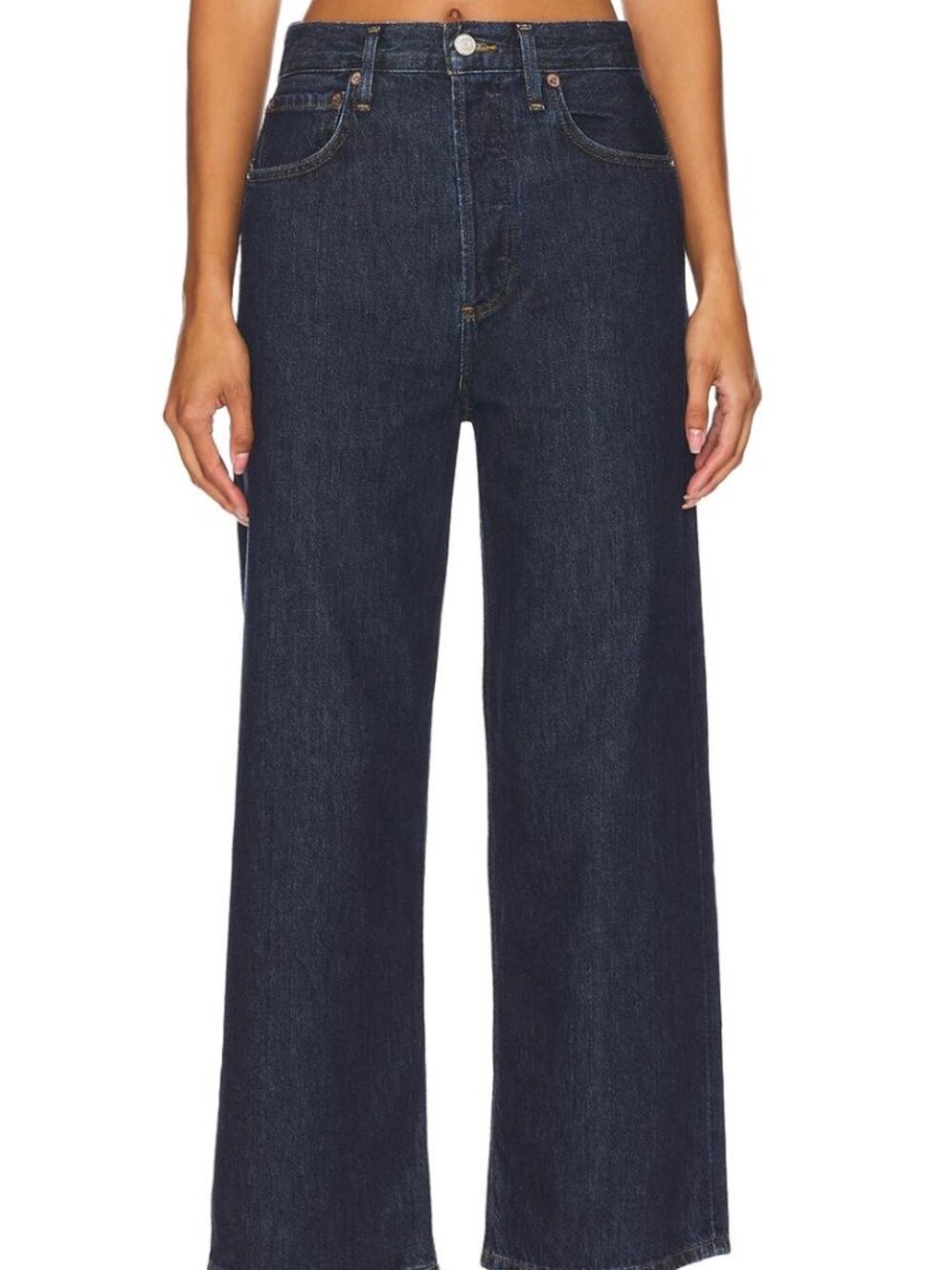 AGOLDE Ren High Rise Wide Leg Jeans Dark Indigo Size 29